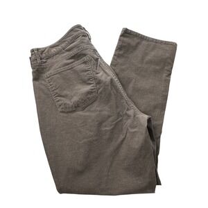 Talbots Flawless Five-Pocket Corduroy Pants Taupe Brown Straight Curvy 16 Petite